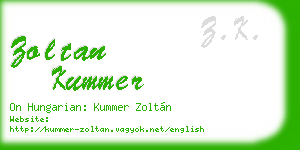 zoltan kummer business card